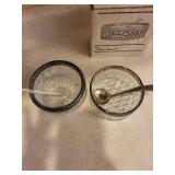 William Adams - No. 9394 English Lead Crystal Sauce Set with Ladle - No lids