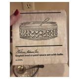 William Adams - No. 9394 English Lead Crystal Sauce Set with Ladle - No lids