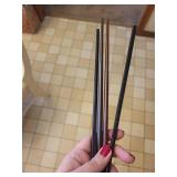 Assorted Chopsticks - Bamboo, Wood & Black Plastic, Floral Wrapped