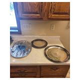 WM Rogers Silver Plate Round Platter Pair - Ornate Engraved Chargers, 2-Piece Set