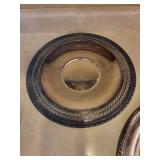 WM Rogers Silver Plate Round Platter Pair - Ornate Engraved Chargers, 2-Piece Set