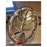 WM Rogers Silver Plate Round Platter Pair - Ornate Engraved Chargers, 2-Piece Set