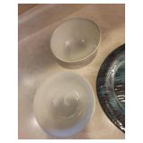 Noritake Colorwave Cream 8040 Bowls (2) & Plate