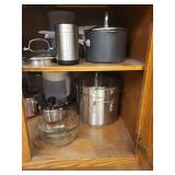 All-Clad Stainless Steel Stock Pot with Lid - Includes Pans & Green Silicone Colander