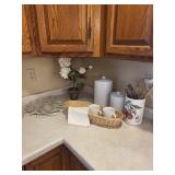 White Ceramic Canister Set with Lids - 2-Piece Kitchen Storage