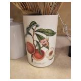 White Ceramic Canister Set with Lids - 2-Piece Kitchen Storage