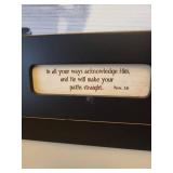 Framed Bible Verse Wall Art - In all your ways acknowledge Him, Prov. 3:6