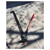 Tractor Jack with Notched Lift Bar - Top Hook, Adjustable Height