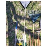 Garden Tools Assortment - Rakes, Shovels, Hoes & Pitchforks