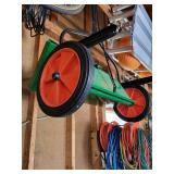 PrecisionGreen Seed Spreader - Green Frame with Dual Orange Wheels