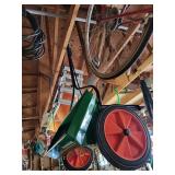 PrecisionGreen Seed Spreader - Green Frame with Dual Orange Wheels