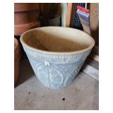 Assorted Ceramic Plant Pots - Terracotta & Blue Glaze - Mixed Sizes