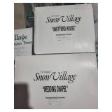 Snow Village Hartford House & Wedding Chapel, Evergreen Trees - Dept 56 Handpainted Ceramics