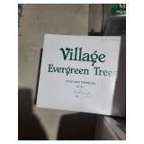 Snow Village Hartford House & Wedding Chapel, Evergreen Trees - Dept 56 Handpainted Ceramics