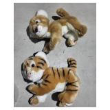 Tiger, Gorilla, Elephant & Giraffe Plush Toys (Lot of 4)