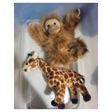 Tiger, Gorilla, Elephant & Giraffe Plush Toys (Lot of 4)