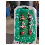 Deluxe 10-In Nutcracker Soldier Ornament Set with Bead Garlands & Woven Baskets