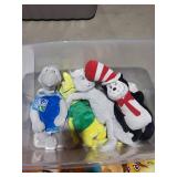 Assorted Plush Toys - Elephants, Dragon & Giraffe