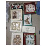 Decorated Christmas Ornaments Assortment - Glass Balls, Nutcrackers & Snowman Figurines