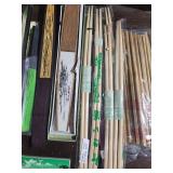 Chinese Bamboo Bookmark Sets - 4 Sticks Per Box, Green Gift Boxes