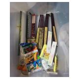 Assorted Chinese Silk Fabrics, Mongolian Text Scroll & Accessories - Floral Brocade & Embroidered Panels