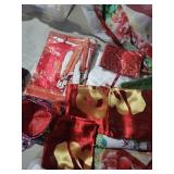 Assorted Chinese Silk Fabrics, Mongolian Text Scroll & Accessories - Floral Brocade & Embroidered Panels