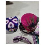 Assorted Chinese Silk Fabrics, Mongolian Text Scroll & Accessories - Floral Brocade & Embroidered Panels