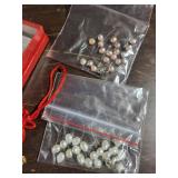 Chinese Knot Ornament - Star Pendant with Pearl Beads & Red Tassels