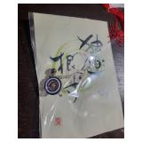 Chinese Knot Ornament - Star Pendant with Pearl Beads & Red Tassels