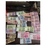 PRC Renminbi Banknote Collection - Assorted Yuan Notes (1, 5, 10, 100) 1990s-1999