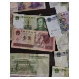 PRC Renminbi Banknote Collection - Assorted Yuan Notes (1, 5, 10, 100) 1990s-1999