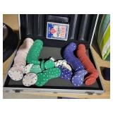 Hoyle Official Playing Cards Poker Chip Set - Aluminum Carry Case