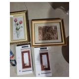 Malden APS Panoramic Frames - Rose Cross-Stitch & Paris Eiffel Scene (Lot of 2)