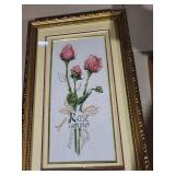 Malden APS Panoramic Frames - Rose Cross-Stitch & Paris Eiffel Scene (Lot of 2)