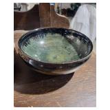 Ceramic Vessels Set: 3 Pitted Globe Vases & Green-Glazed Bowl