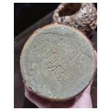 Ceramic Vessels Set: 3 Pitted Globe Vases & Green-Glazed Bowl