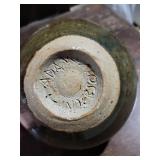 Ceramic Vessels Set: 3 Pitted Globe Vases & Green-Glazed Bowl