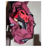 Bauer Ice Hockey Skates - Black with White Laces in Pink Gear Bag & Red Skate Sharpener