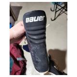 Bauer Ice Hockey Skates - Black with White Laces in Pink Gear Bag & Red Skate Sharpener