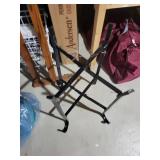 Round Copper Tub Planter with Rope Handles on Black Metal Stand