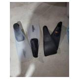 DEEP SEE Full-Foot Dive Fins - Size 13 (Lot of 3)