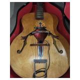 Acoustic Guitar - Faith Hope Love Flame Artwork in Red Case