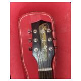 Acoustic Guitar - Faith Hope Love Flame Artwork in Red Case
