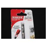 Diablo Pilot Drill Bit 4 inch & 2 Adapter Nuts for Snap-Lock Mandrels