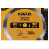 DEWALT Construction 6-1/2' Circular Saw Blade 90T for Paneling/Vinyl Siding - 4-Pack