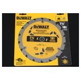 DEWALT Construction Saw Blade DW3192 - 7 1/4 in Diameter - 18T Carbide Teeth