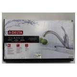 Delta Classic 100-DST Single-Handle Kitchen Faucet, Chrome Finish, 3-Hole Sink Compatible