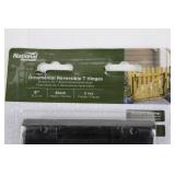 National Hardware Ornamental Reversible T Hinges - 6 in Black - 2-Pack