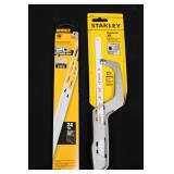 DEWALT 10' Bi-Metal Hacksaw Blades DWHT20549 2-Pack & Stanley MiniHack 10' Hacksaw