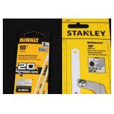 DEWALT 10' Bi-Metal Hacksaw Blades DWHT20549 2-Pack & Stanley MiniHack 10' Hacksaw